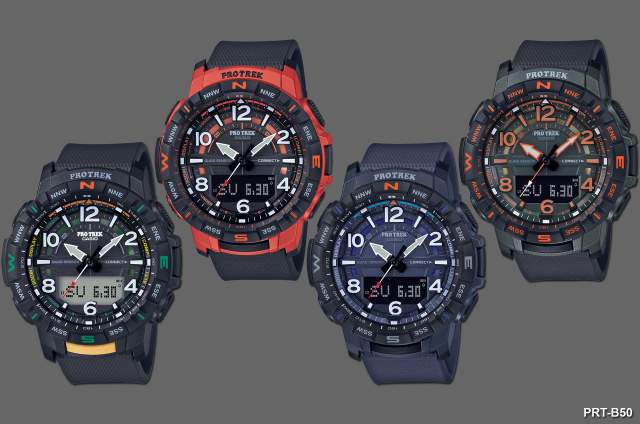 Компания CASIO объявляет об обновлении линейки PROTREK моделью PRT-B50 с модулем QUAD SENSOR.